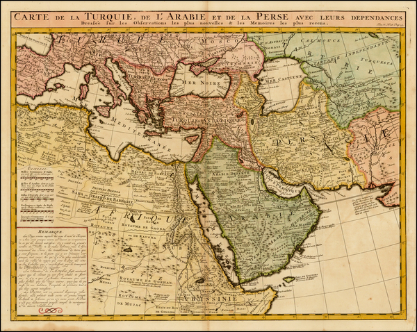 70-Mediterranean, Middle East, Turkey & Asia Minor, Egypt and North Africa Map By Henri Chatel