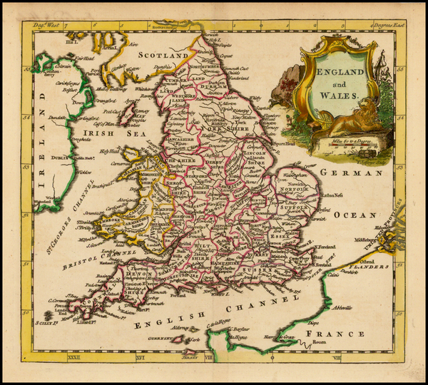 28-British Isles and England Map By Thomas Jefferys