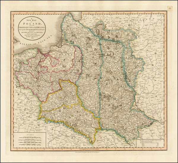 7-Poland and Baltic Countries Map By John Cary