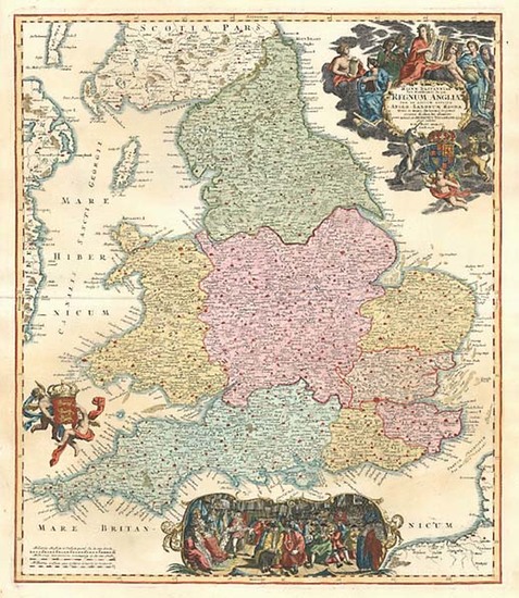 39-Europe and British Isles Map By Johann Baptist Homann