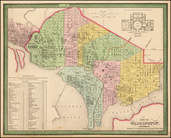 74-Mid-Atlantic and Southeast Map By Thomas, Cowperthwait & Co.