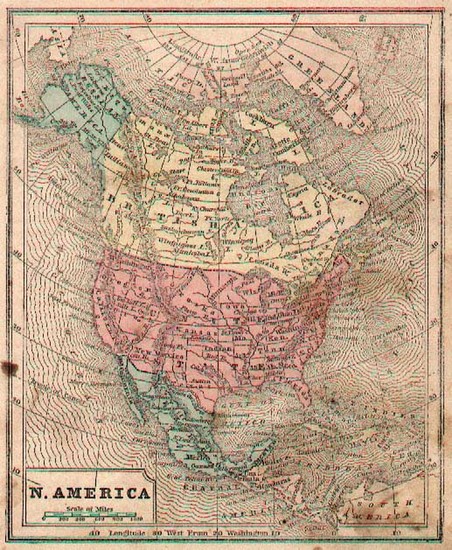 11-North America Map By Sidney Morse  &  Samuel Gaston