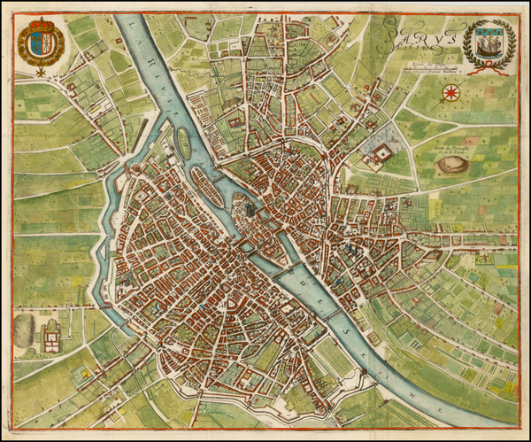 95-France Map By Matthaus Merian