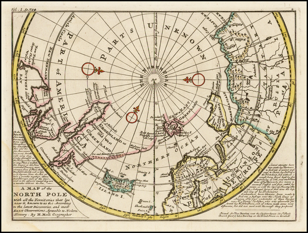 68-Polar Maps Map By Herman Moll