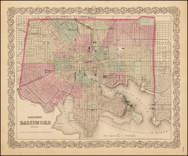 89-Mid-Atlantic Map By Joseph Hutchins Colton