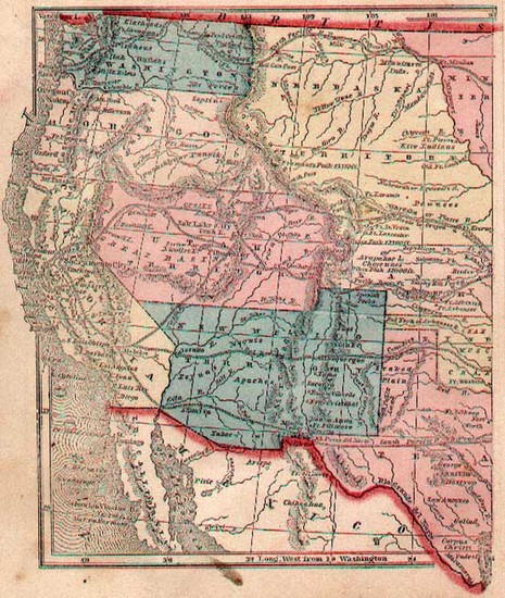 68-United States, Southwest and Rocky Mountains Map By Sidney Morse  &  Samuel Gaston