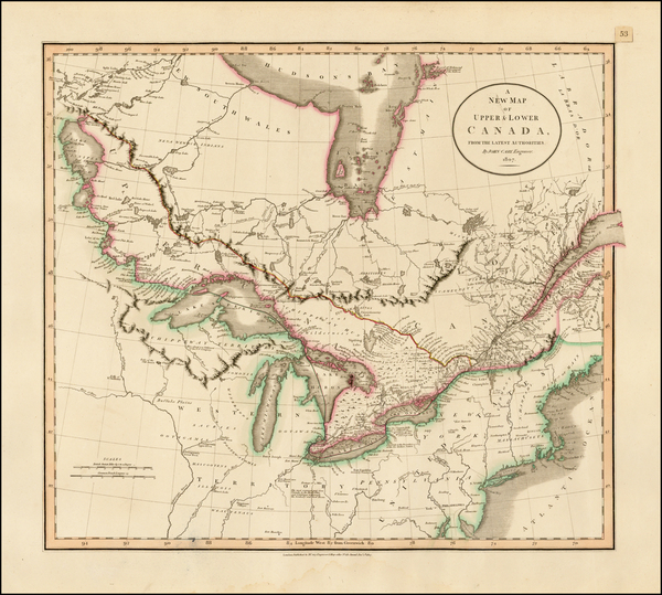 29-Midwest and Canada Map By John Cary