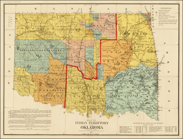 54-Plains and Southwest Map By Julius Bien & Co.