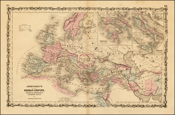 18-Europe, Europe, Balkans and Mediterranean Map By Alvin Jewett Johnson  &  Ross C. Browning
