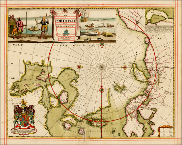 41-Polar Maps, Russia, Scandinavia, Russia in Asia and Canada Map By Moses Pitt