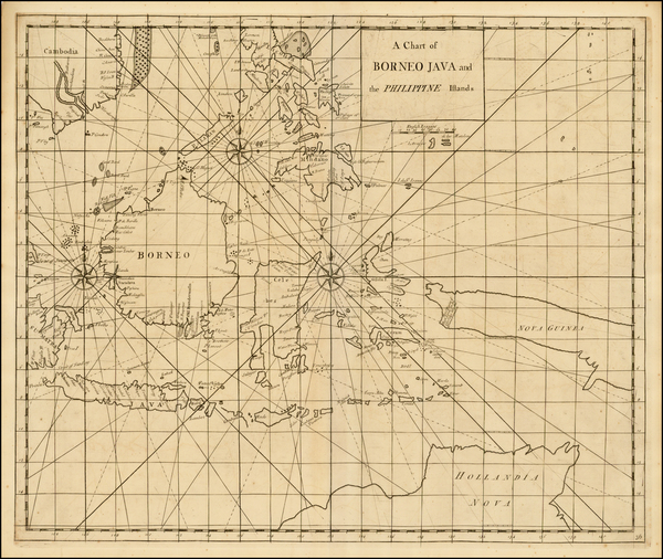 53-Southeast Asia, Philippines and Australia Map By John Senex / Edmond Halley / Nathaniel Cutler