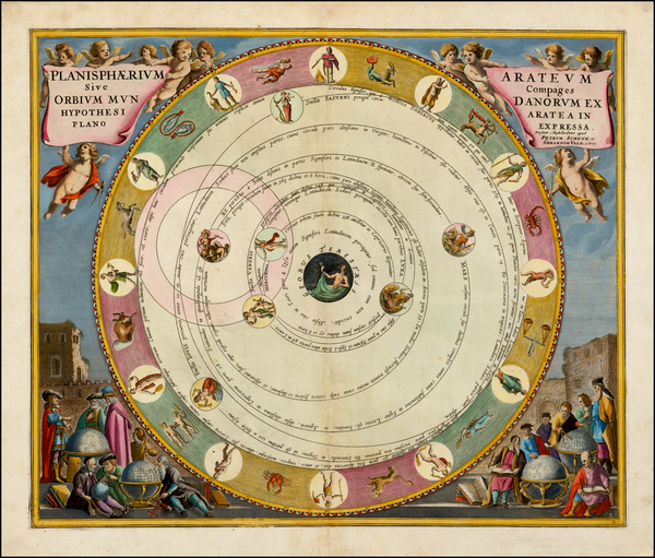 12-World and Celestial Maps Map By Andreas Cellarius