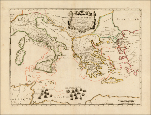 56-Europe, Italy, Mediterranean, Balearic Islands and Greece Map By Pierre Mariette