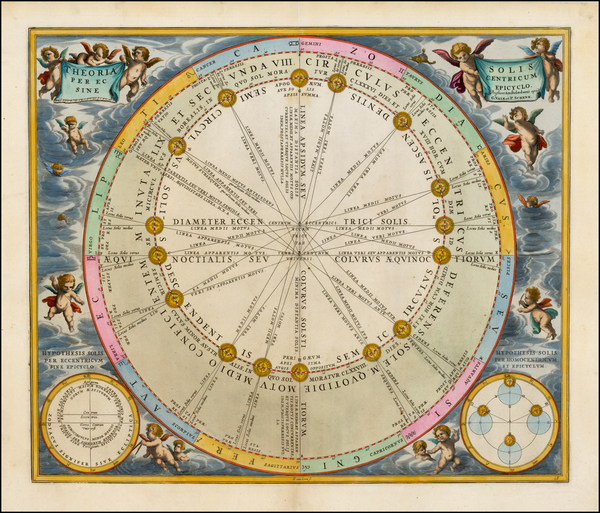 77-Celestial Maps Map By Andreas Cellarius