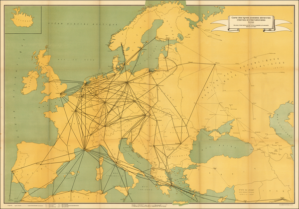 54-Europe and Europe Map By Bureau International de l'Union postale universell