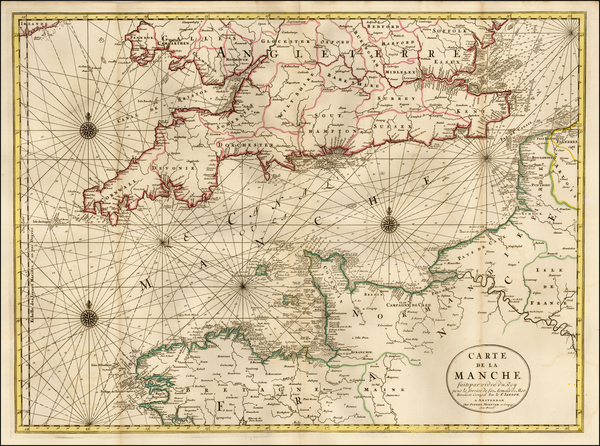 91-British Isles and Normandie Map By Pierre Mortier