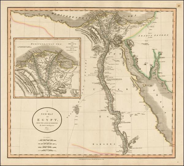 54-Middle East and Egypt Map By John Cary