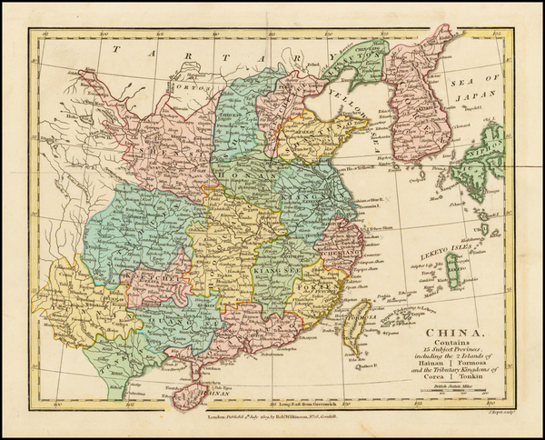 100-China and Korea Map By Robert Wilkinson