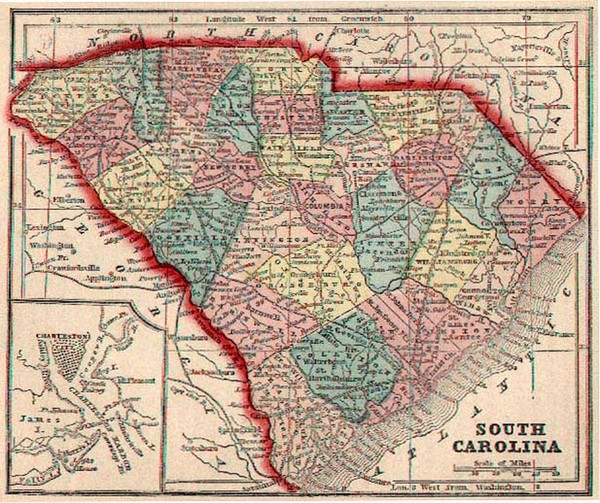 59-Southeast Map By Sidney Morse  &  Samuel Gaston