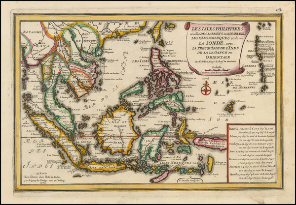 94-China, India, Southeast Asia and Philippines Map By Nicolas de Fer