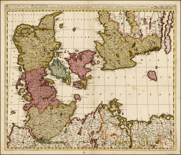 96-Sweden, Denmark and Germany Map By Gerard & Leonard Valk