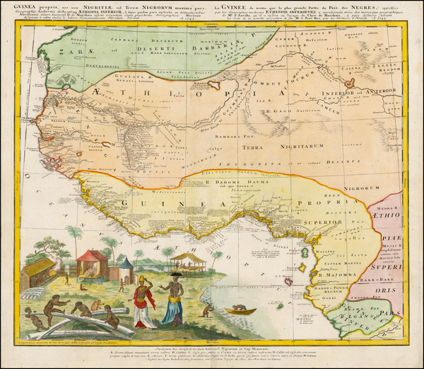 34-West Africa Map By Homann Heirs / Johann Matthaus Haas