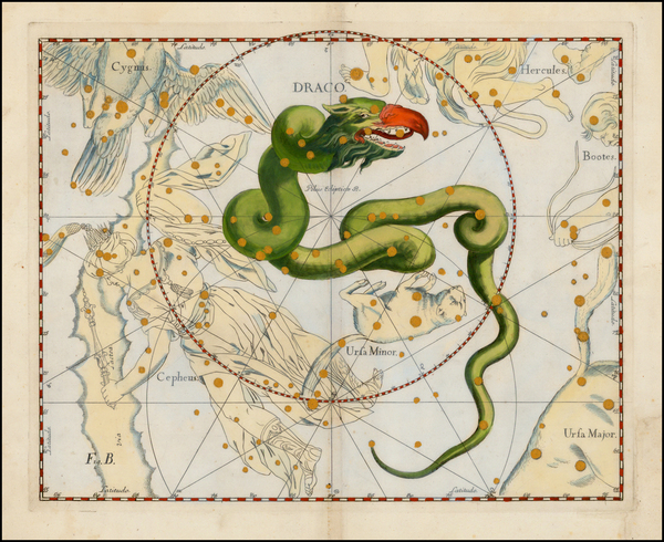 47-Celestial Maps Map By Johannes Hevelius