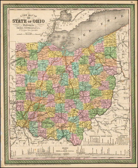 93-Midwest Map By Thomas, Cowperthwait & Co.