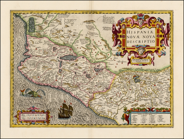 3-Mexico Map By Jodocus Hondius / Gerhard Mercator