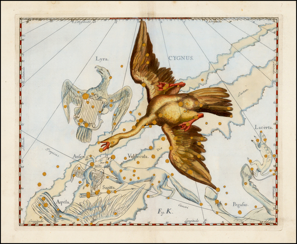 83-Celestial Maps Map By Johannes Hevelius