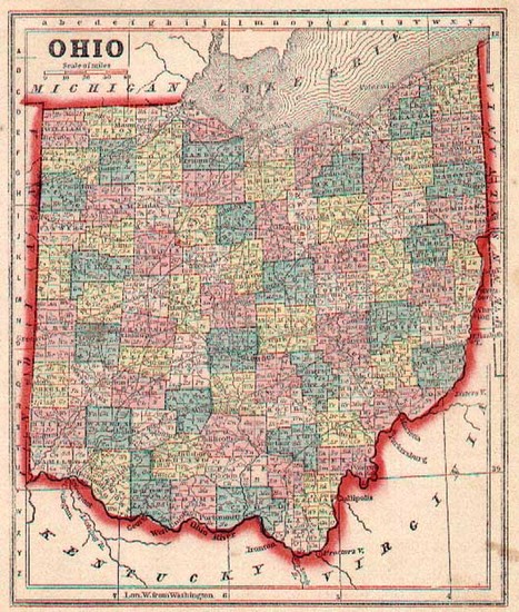 50-Midwest Map By Sidney Morse  &  Samuel Gaston