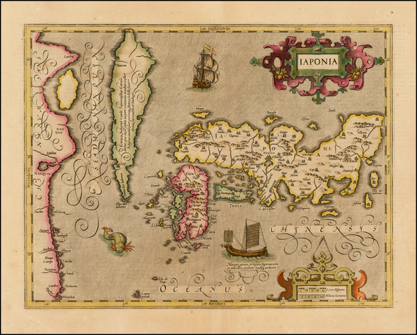 36-Japan and Korea Map By Jodocus Hondius