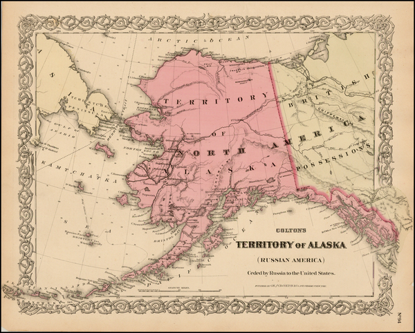 51-World, Alaska and Pacific Map By G.W.  & C.B. Colton
