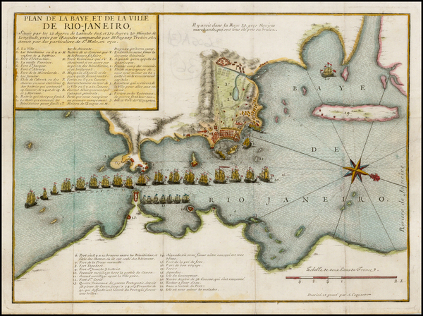 29-Brazil Map By Rene Dugay-Trouin