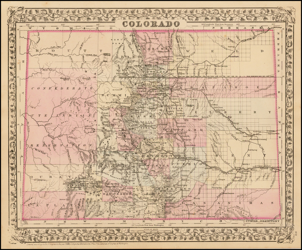 82-Plains, Southwest and Rocky Mountains Map By Samuel Augustus Mitchell Jr.