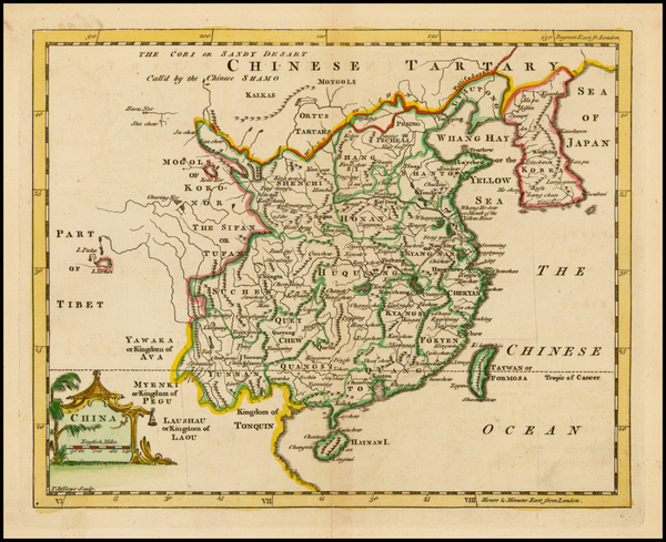 13-China, Korea and Central Asia & Caucasus Map By Thomas Jefferys