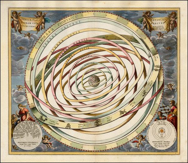 13-Celestial Maps Map By Andreas Cellarius