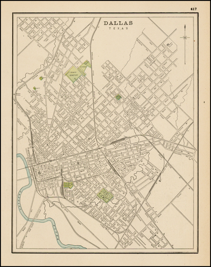 68-Texas Map By George F. Cram