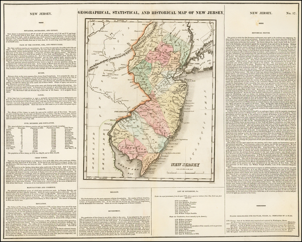 39-New Jersey Map By Henry Charles Carey  &  Isaac Lea