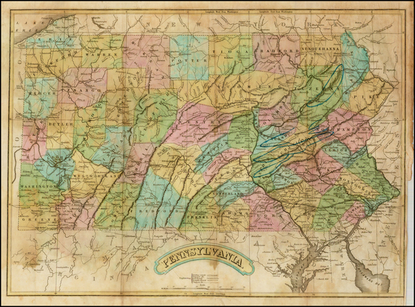 82-Mid-Atlantic and Pennsylvania Map By Anonymous