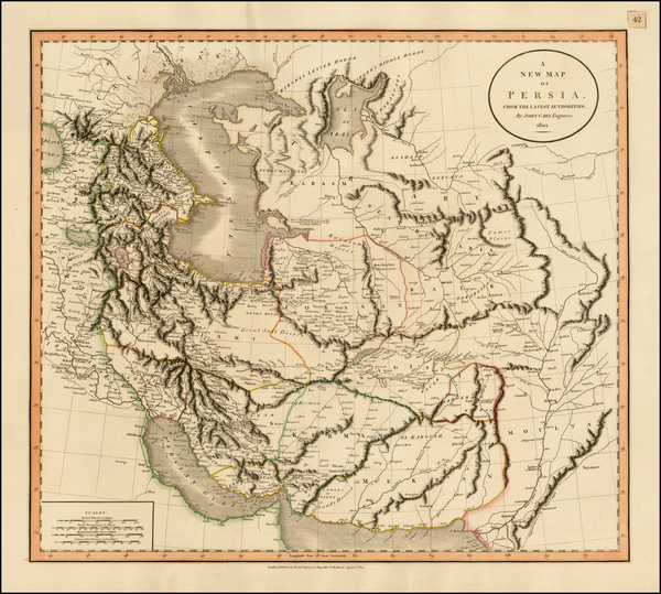 35-Central Asia & Caucasus and Middle East Map By John Cary