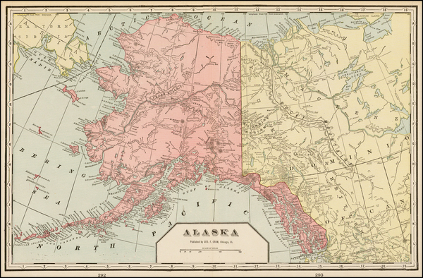 38-Alaska Map By George F. Cram