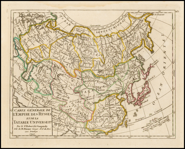 21-Russia, China, Central Asia & Caucasus and Russia in Asia Map By Didier Robert de Vaugondy