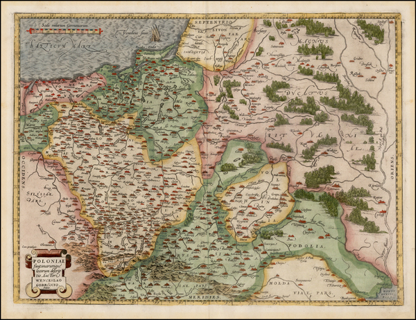 73-Poland and Baltic Countries Map By Abraham Ortelius