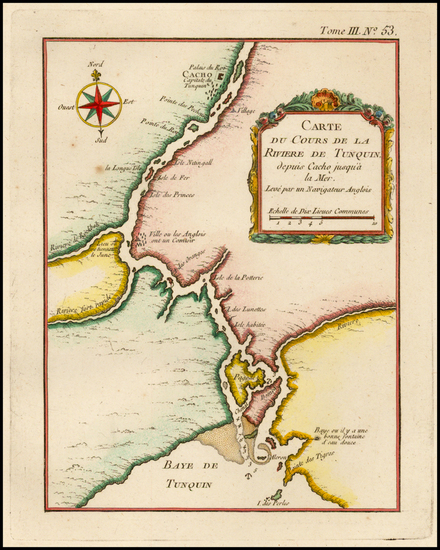 87-Southeast Asia Map By Jacques Nicolas Bellin