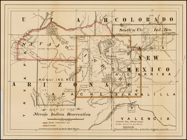 9-Southwest Map By United States Bureau of Indian Affairs