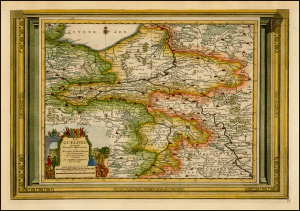 69-Netherlands Map By Pieter van der Aa