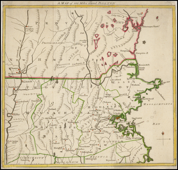 53-New England Map By Gentleman's Magazine