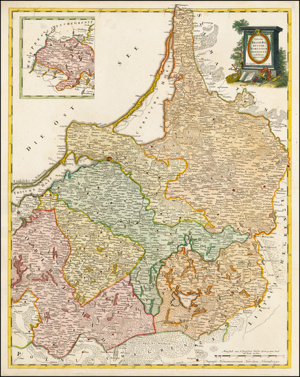 78-Poland and Baltic Countries Map By Franz Ludwig Gussefeld