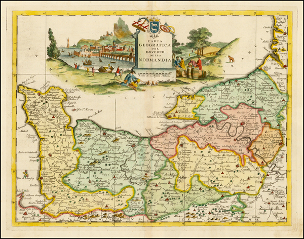 79-France Map By Giambattista Albrizzi